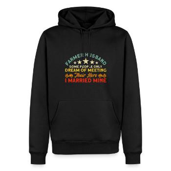 Agriculture Éleveur de bétail Farm Gift - Sweat à capuche Premium bio Homme - noir - Devant - Nico (187cm)
