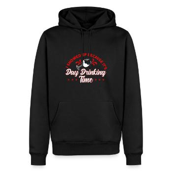 Day Drinking Wine Glasses Drinking Gift - Men’s Premium Organic Hoodie - black - Front - Nico (187cm)