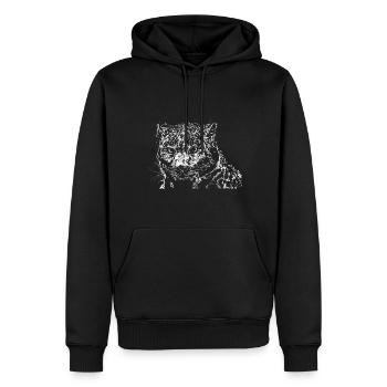 Once - Sweat à capuche Premium bio Homme - noir - Devant - Nico (187cm)