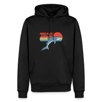 Walhai - Männer Premium Bio Hoodie - Schwarz - Vorne - Nico (187cm)