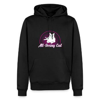 Chat Parents Chat Chats Dictons Cadeau - Sweat à capuche Premium bio Homme - noir - Devant - Nico (187cm)
