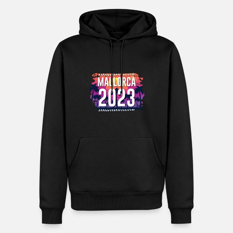 Mallorca 2023 - Männer Premium Bio Hoodie - Schwarz