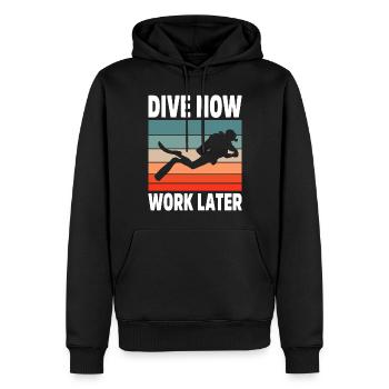 Tauchen Schorcheln Taucher Apnoe Scuba Tauchen - Männer Premium Bio Hoodie - Schwarz - Vorne - Nico (187cm)