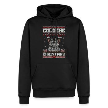 Cologne Köln Kölle Pull de Noël - Sweat à capuche Premium bio Homme - noir - Devant - Nico (187cm)