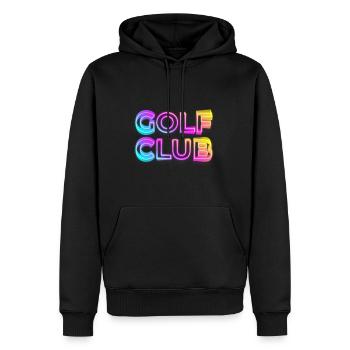 CLUB DE GOLF NÉON RÉTRO 90S 80S CLUB SLOGAN MOTIF - Sweat à capuche Premium bio Homme - noir - Devant - Nico (187cm)