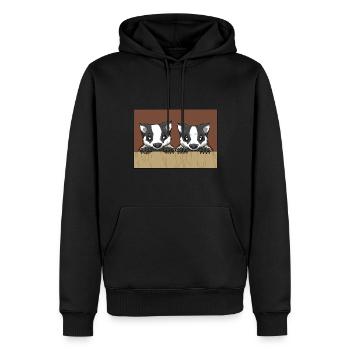 Lustige Dachse Tier Marder Wildtier Waldtier - Männer Premium Bio Hoodie - Schwarz - Vorne - Nico (187cm)