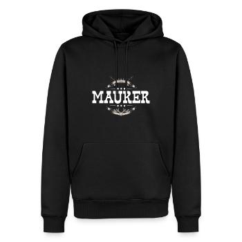 Maurer Beruf - Männer Premium Bio Hoodie - Schwarz - Vorne - Nico (187cm)