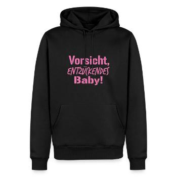 Baby lustiger Spruch - Männer Premium Bio Hoodie - Schwarz - Vorne - Nico (187cm)