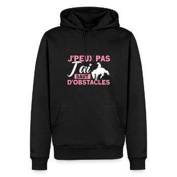 Pferde Reiter Pferd Geschenk - Männer Premium Bio Hoodie - Schwarz - Vorne - Nico (187cm)