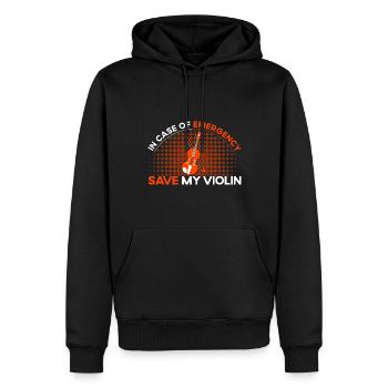 Violine spielen Geige Geigenspieler Geschenk - Männer Premium Bio Hoodie - Schwarz - Vorne - Nico (187cm)