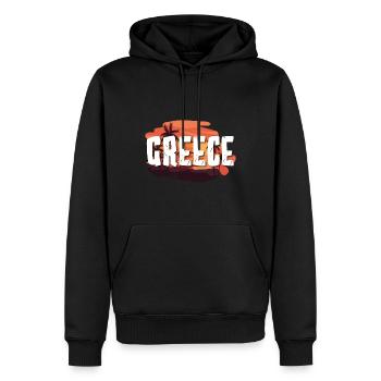 Greece - Männer Premium Bio Hoodie - Schwarz - Vorne - Nico (187cm)