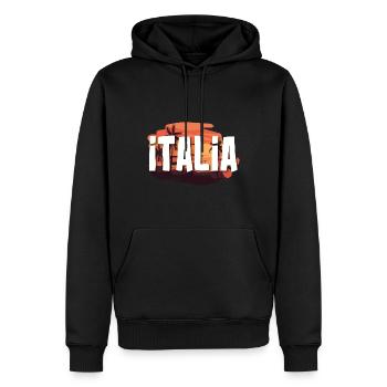 Italia - Sweat à capuche Premium bio Homme - noir - Devant - Nico (187cm)