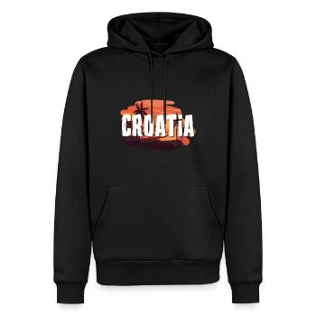 Croatia - Männer Premium Bio Hoodie - Schwarz - Vorne - Nico (187cm)
