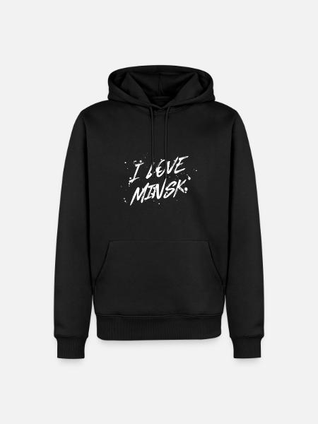 I Love Minsk - Men’s Premium Organic Hoodie - black