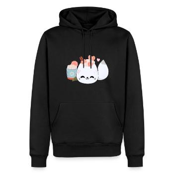 Niedlicher Polarfuchs - Männer Premium Bio Hoodie - Schwarz - Vorne - Nico (187cm)