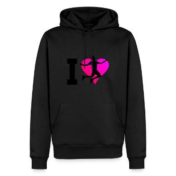 Men's Squash Women's Badminton Player - Men’s Premium Organic Hoodie - black - Front - Nico (187cm)
