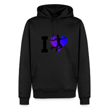 Badminton player Badminton Badminton Squash - Men’s Premium Organic Hoodie - black - Front - Nico (187cm)
