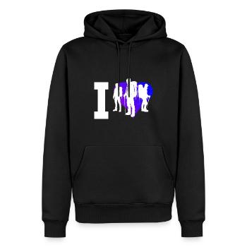 Bouldering Climbing Klettern Kletterer Boulder - Männer Premium Bio Hoodie - Schwarz - Vorne - Nico (187cm)