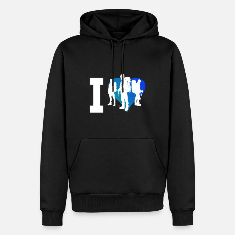 Grimpeur Escalade Hommes Bloc - Sweat à capuche Premium bio Homme - noir
