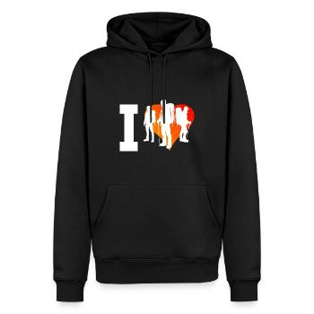Grimpeurs Escalade Bloc Bloc Hommes - Sweat à capuche Premium bio Homme - noir - Devant - Nico (187cm)
