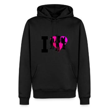 Escalade Homme Bloc Grimpeur de bloc - Sweat à capuche Premium bio Homme - noir - Devant - Nico (187cm)