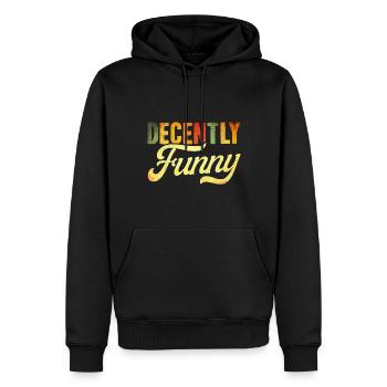 Humour noir Sarcasme Ironie Cadeau - Sweat à capuche Premium bio Homme - noir - Devant - Nico (187cm)