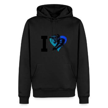 Vélo de montagne pour hommes pour femmes Cyclistes - Sweat à capuche Premium bio Homme - noir - Devant - Nico (187cm)
