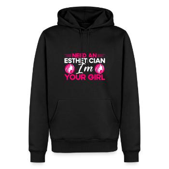 Maskenbildner Kosmetikerin Kosmetik Geschenk - Männer Premium Bio Hoodie - Schwarz - Vorne - Nico (187cm)
