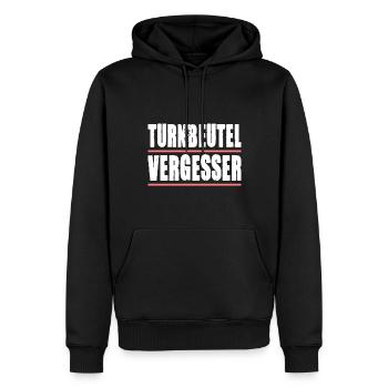 Turnbeutel Vergesser Sportunterricht für Schüler - Männer Premium Bio Hoodie - Schwarz - Vorne - Nico (187cm)