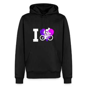 Vélo de route Cyclisme de route Vélo de route Vélo de route - Sweat à capuche Premium bio Homme - noir - Devant - Nico (187cm)