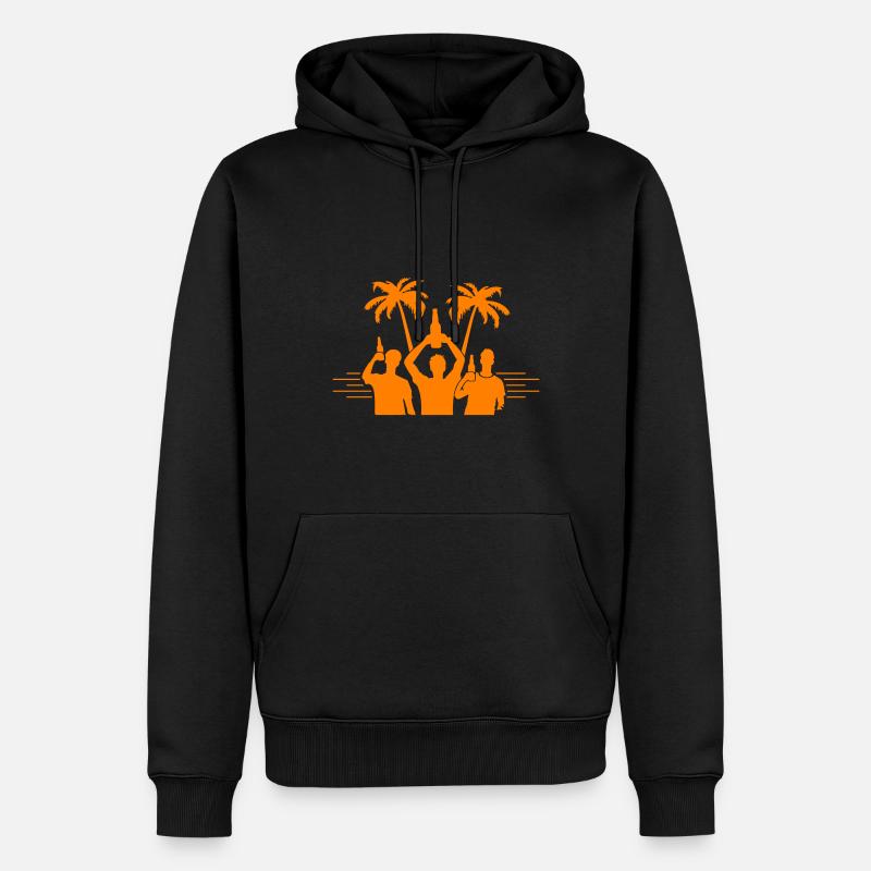 Fête Vacances à la plage - Sweat à capuche Premium bio Homme - noir