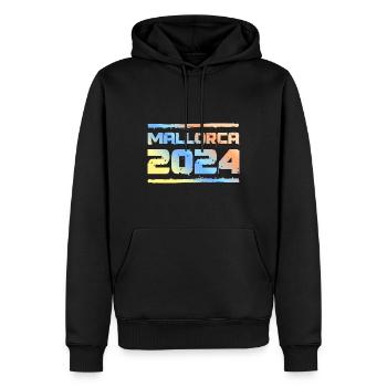 Mallorca 2024 Bunt - Männer Premium Bio Hoodie - Schwarz - Vorne - Nico (187cm)