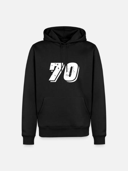 70 number symbol - Men’s Premium Organic Hoodie - black