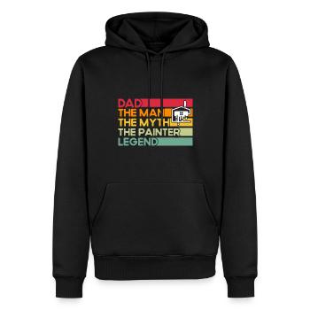 Farbe mischen Dekorateur Bautenmaler Geschenk - Männer Premium Bio Hoodie - Schwarz - Vorne - Nico (187cm)