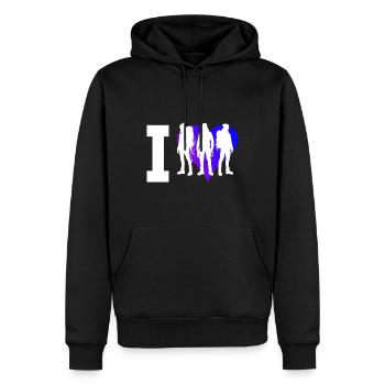 Climber Bouldering Women Bouldering - Men’s Premium Organic Hoodie - black - Front - Nico (187cm)