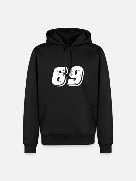 Symbole numérique 69 - Sweat à capuche Premium bio Homme - noir