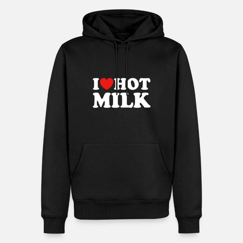 J’adore le lait chaud - Sweat à capuche Premium bio Homme - noir