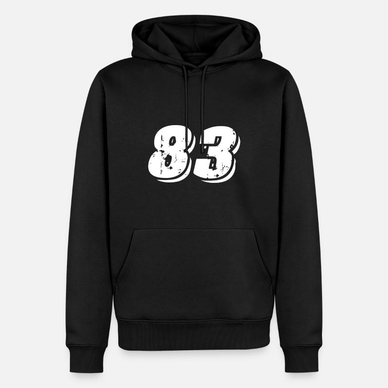 83 Symbole numérique - Sweat à capuche Premium bio Homme - noir