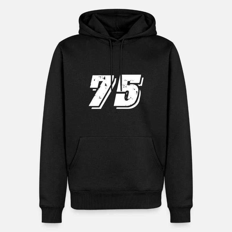 Symbole numérique 75 - Sweat à capuche Premium bio Homme - noir