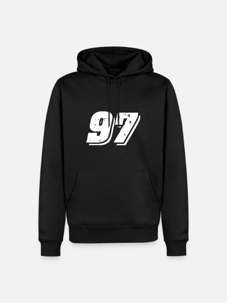 97 Symbole numérique - Sweat à capuche Premium bio Homme - noir