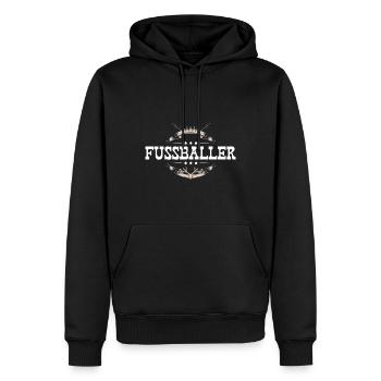 Fussballer Fussball Spieler - Männer Premium Bio Hoodie - Schwarz - Vorne - Nico (187cm)
