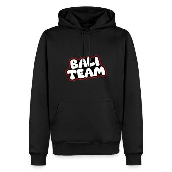 Bali Team - Männer Premium Bio Hoodie - Schwarz - Vorne - Nico (187cm)