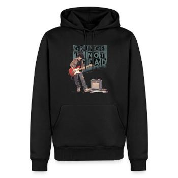Grunge NOT Dead 02 - Men’s Premium Organic Hoodie - black - Front - Nico (187cm)