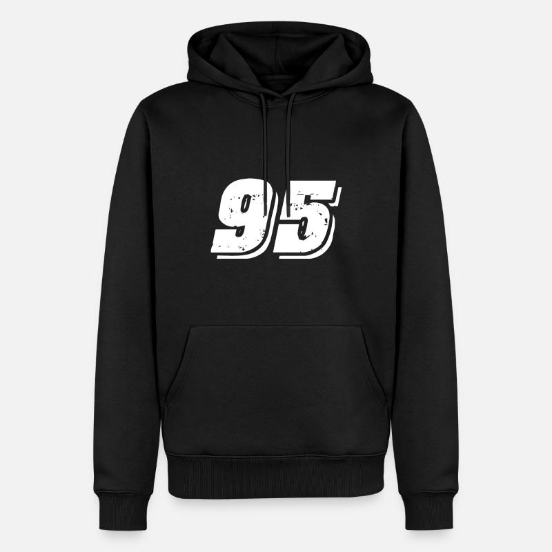 Symbole numérique 95 - Sweat à capuche Premium bio Homme - noir