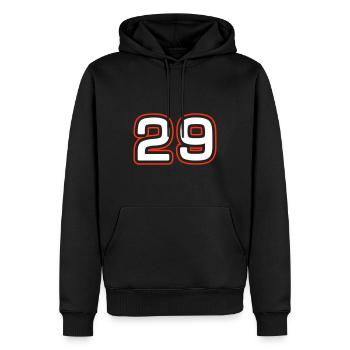 29 Zahl symbol - Männer Premium Bio Hoodie - Schwarz - Vorne - Nico (187cm)