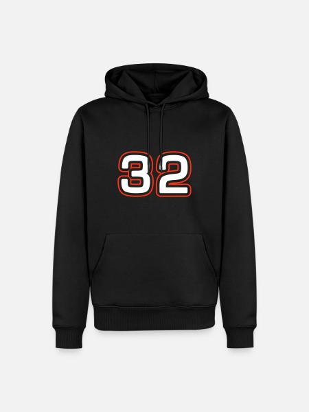 32 number symbol - Men’s Premium Organic Hoodie - black