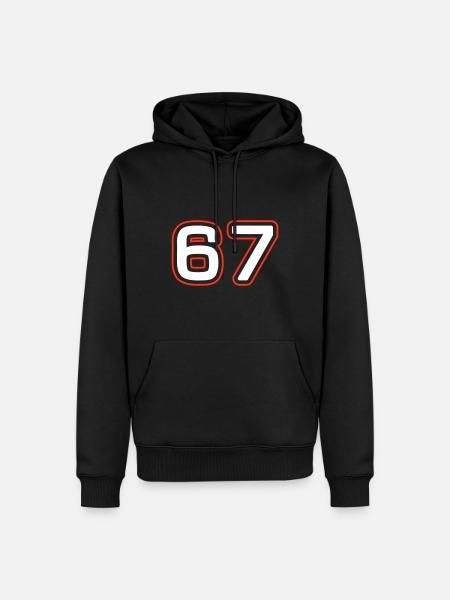 67 number symbol - Men’s Premium Organic Hoodie - black