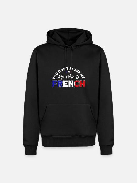 French Flag French Roots Gift - Men’s Premium Organic Hoodie - black