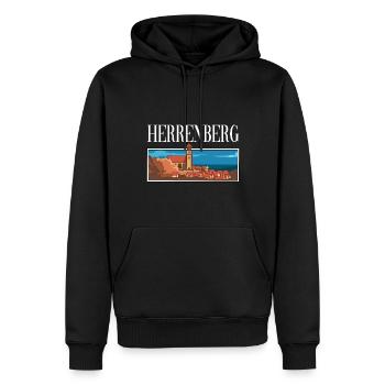 Herrenberg Gäufelden Böblingen Stadt - Männer Premium Bio Hoodie - Schwarz - Vorne - Nico (187cm)