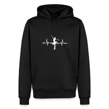 Ballett Ballerina Tanzen Herzschlag - Männer Premium Bio Hoodie - Schwarz - Vorne - Nico (187cm)